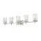 Z-Lite Grayson Vanity, 5-Light, 40 In.W x 5.75 In.L x 8.5 In.H, Brushed Nickel/Clear + Etched Opal 1949-5V-BN - alternate 2